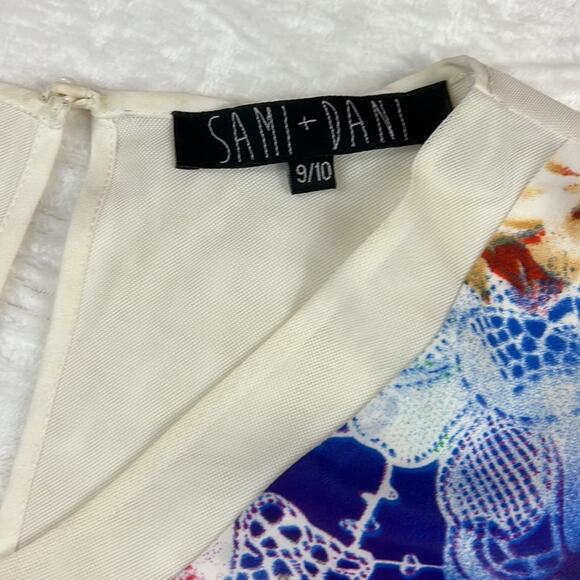 Sami and Dani flowers and mesh vibrant fit and flare dress, size 9 or 10 - Picture 7 of 10